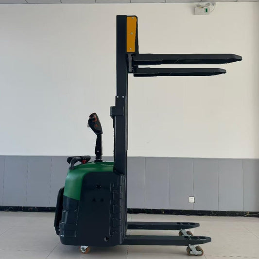 Electric Handling Stacker Forklift, Battery Powered Pallet Lift Equipment, Walk Behind Hydraulic Stacking Machine, Warehouse Material Handling System, Pallet Lifting Equipment
