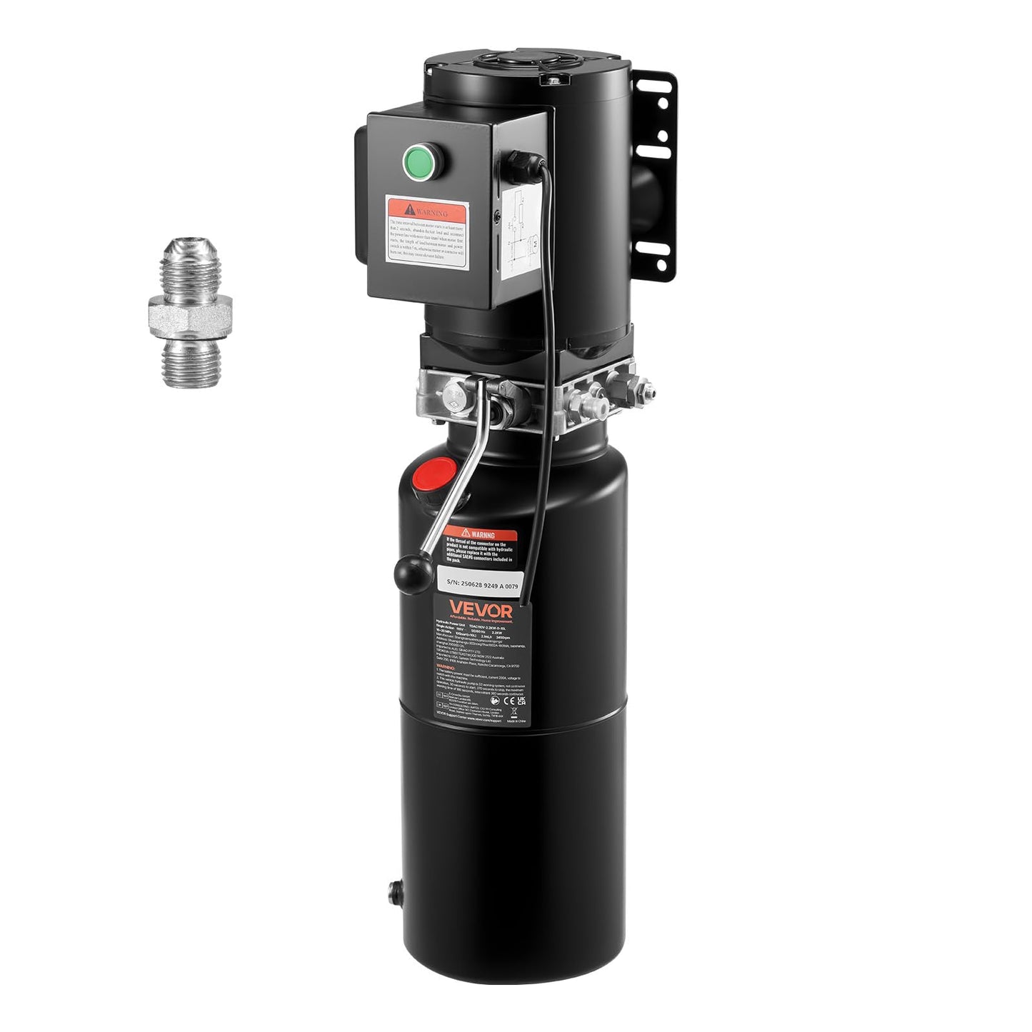 Vevor 110V 10 Quart Hydraulic Power Unit Automotive Hydraulic Pump Dump Trailer Vehicle Mounted Lifter Auto Shop Repair Car Lift Power Unit for Two and Four Post Lift Auto Hoist