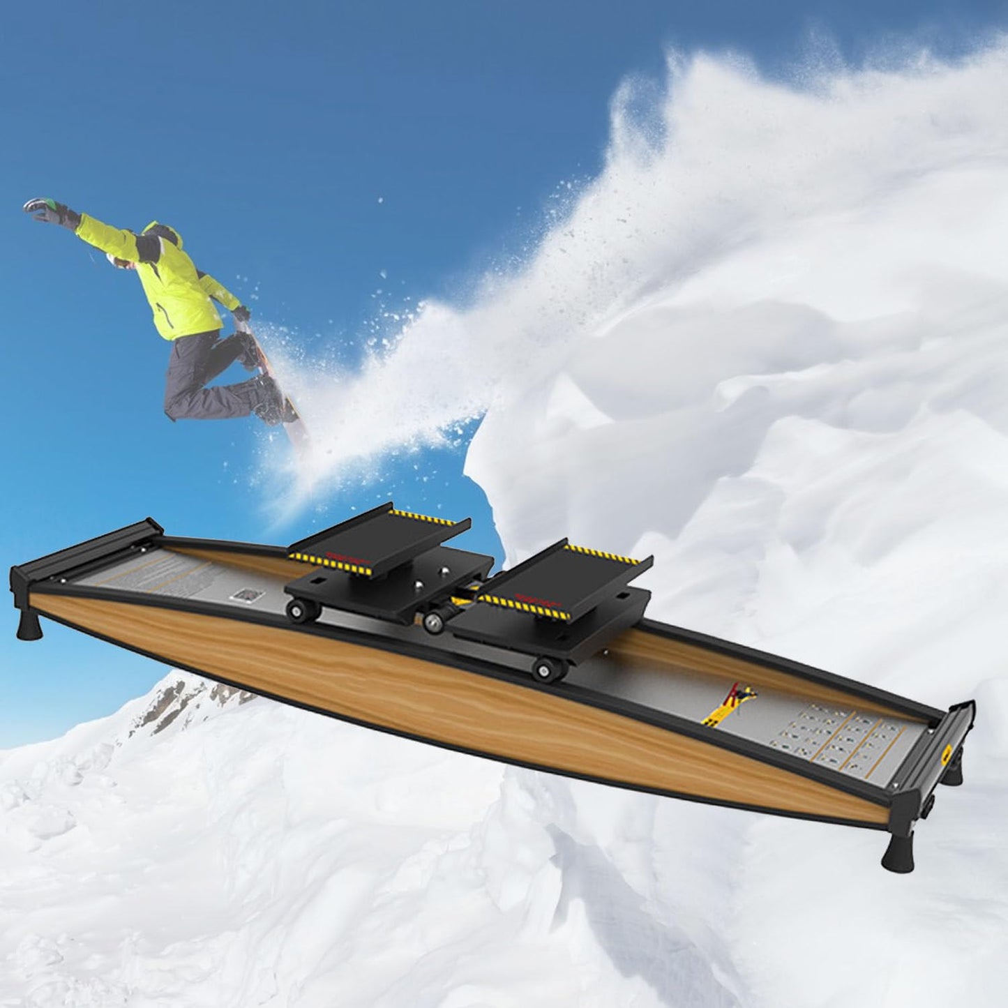 Ski Simulator,Indoor Ski 3D Cross Trainer,Ski Exercise Machine,Waist Training Ski Simulator,Board Exercise Machine,150kg Load,for Waist,Abdomen and Leg Training