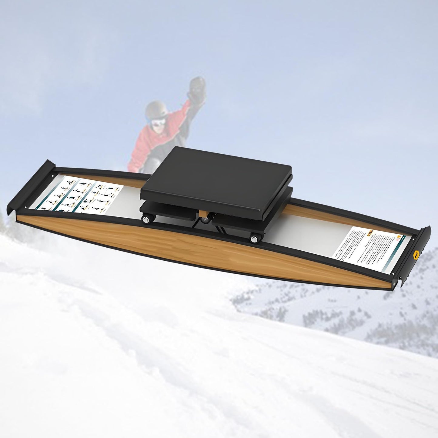 Balancing Machine for Full Body Workout，Simulated Ski Full Body Cardio Workout Equipment, Sliding Ski Simulator,Portable Twist Balance Trainer Featuring