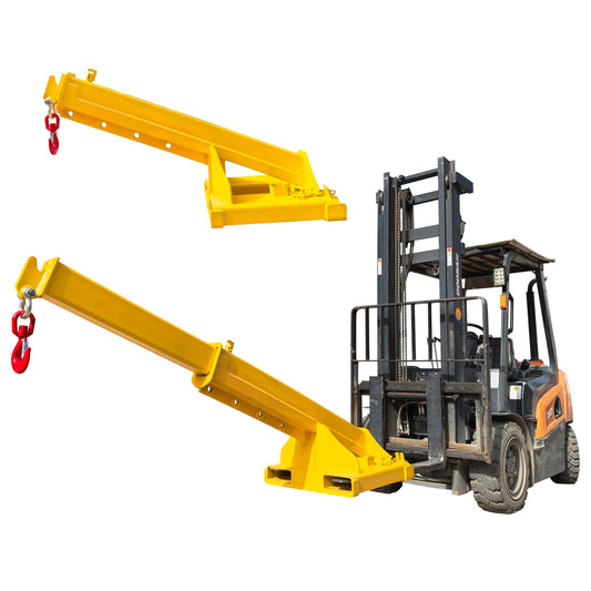 EQCOTWEA 4-Ton Telescopic Forklift Crane Boom Mobile Adjustable Lifting Jib with 8800LB Capacity & 94.5" Extendable Truss Arm, Heavy-Duty Lifting Hoist Truss Jib Boom for Forklifts and Hoists