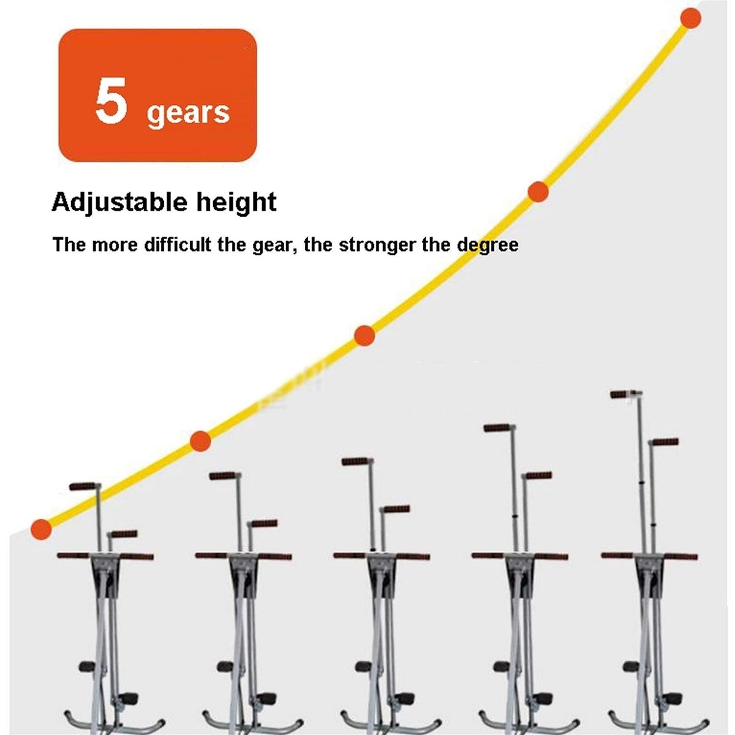 ZHCWEP Adjustable Vertical Climber Foldable Stepper Climber Machine Sports Training Vertical Mountaineer for Home Workout Fitness Stair Climber