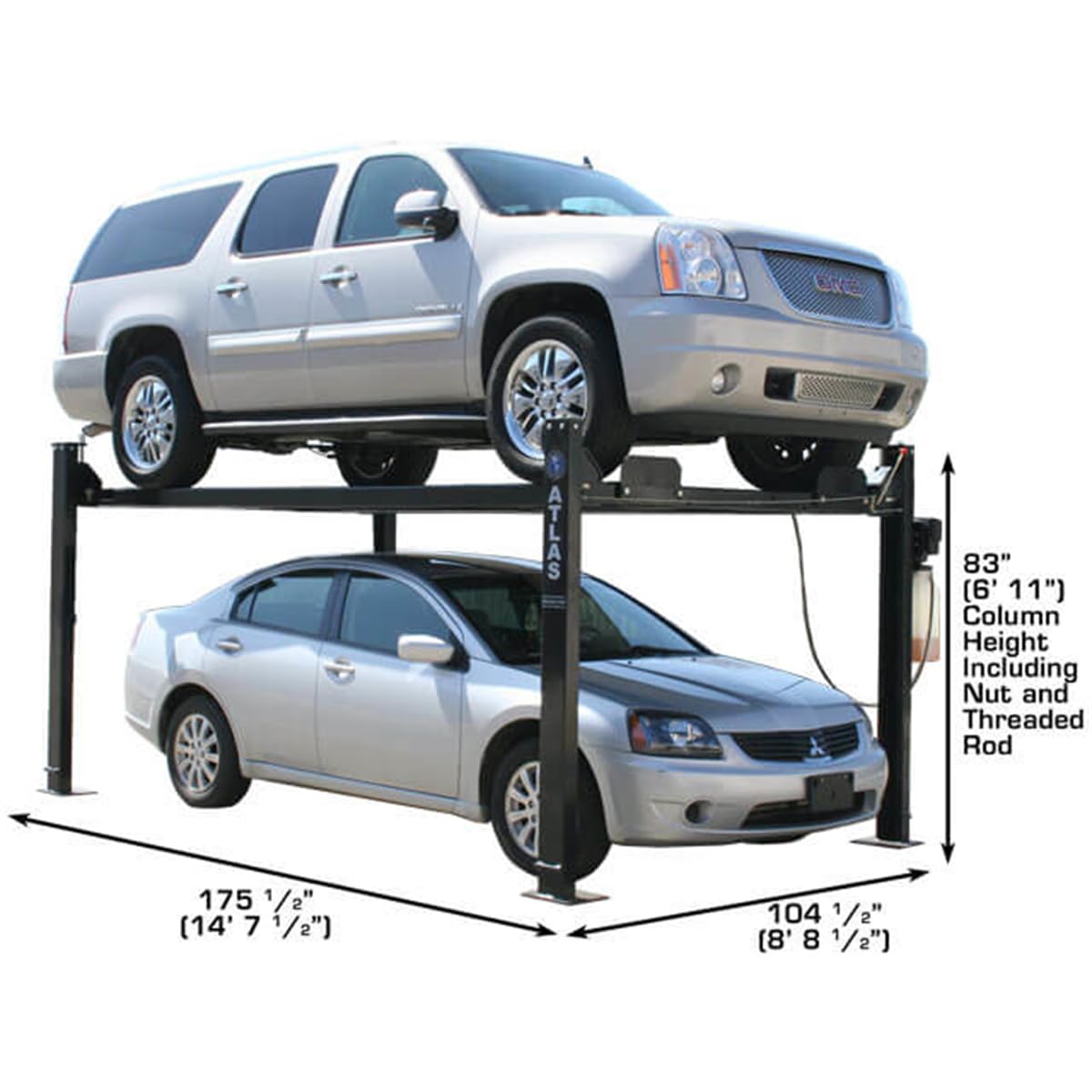 Atlas® Garage Pro 8000 Portable Hobbyist 8,000 Lbs. Capacity 4 Post Lift
