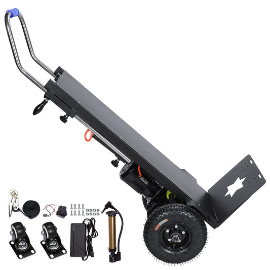 Generic 880lbs Electric Stair Climbing Hand Trucks 1500W Motor Powered Stair Climber Dolly Cart with Rope for Moving Warehouses Delivery Workers