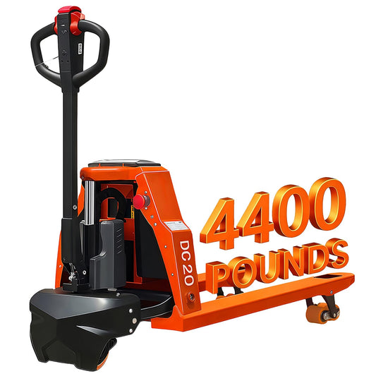 Full Electric Pallet Jack, 4400lbs Capacity Electric Pallet Lift Trucks, 48" x 27" Fork Size Powered Lithium Battery Pallets Truck for Indoor Spaces Warehouse Storage and Material Handling