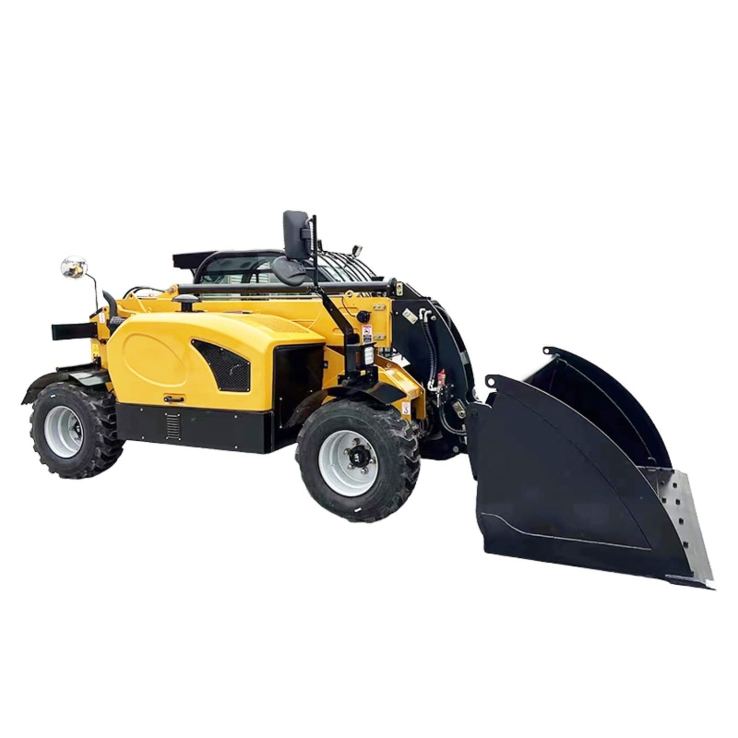 Boom Forklift, Compact Telescopic Handler – Mini Telehandler with Hydraulic Extendable Arm for Agriculture & Narrow Worksites