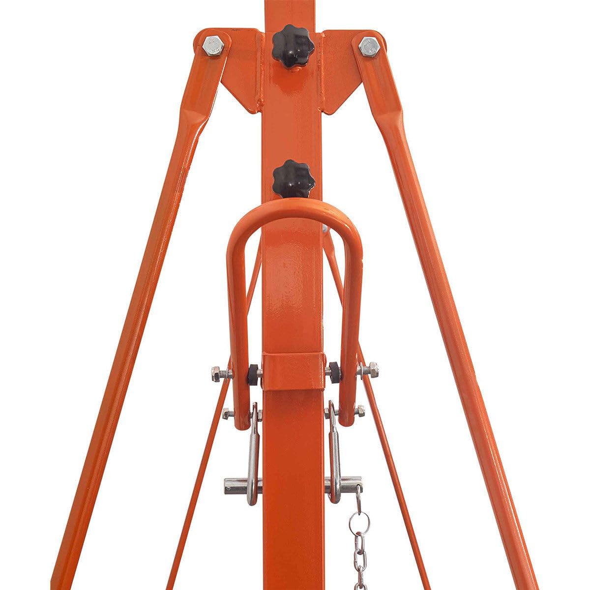 Adjustable Height Gantry Crane 1100-lb Capacity,All-Steel Portable Crane with Auto-Lock and Locking Casters,95-142 Inch Height Industrial Lifting Equipment for Warehouse,Workshop