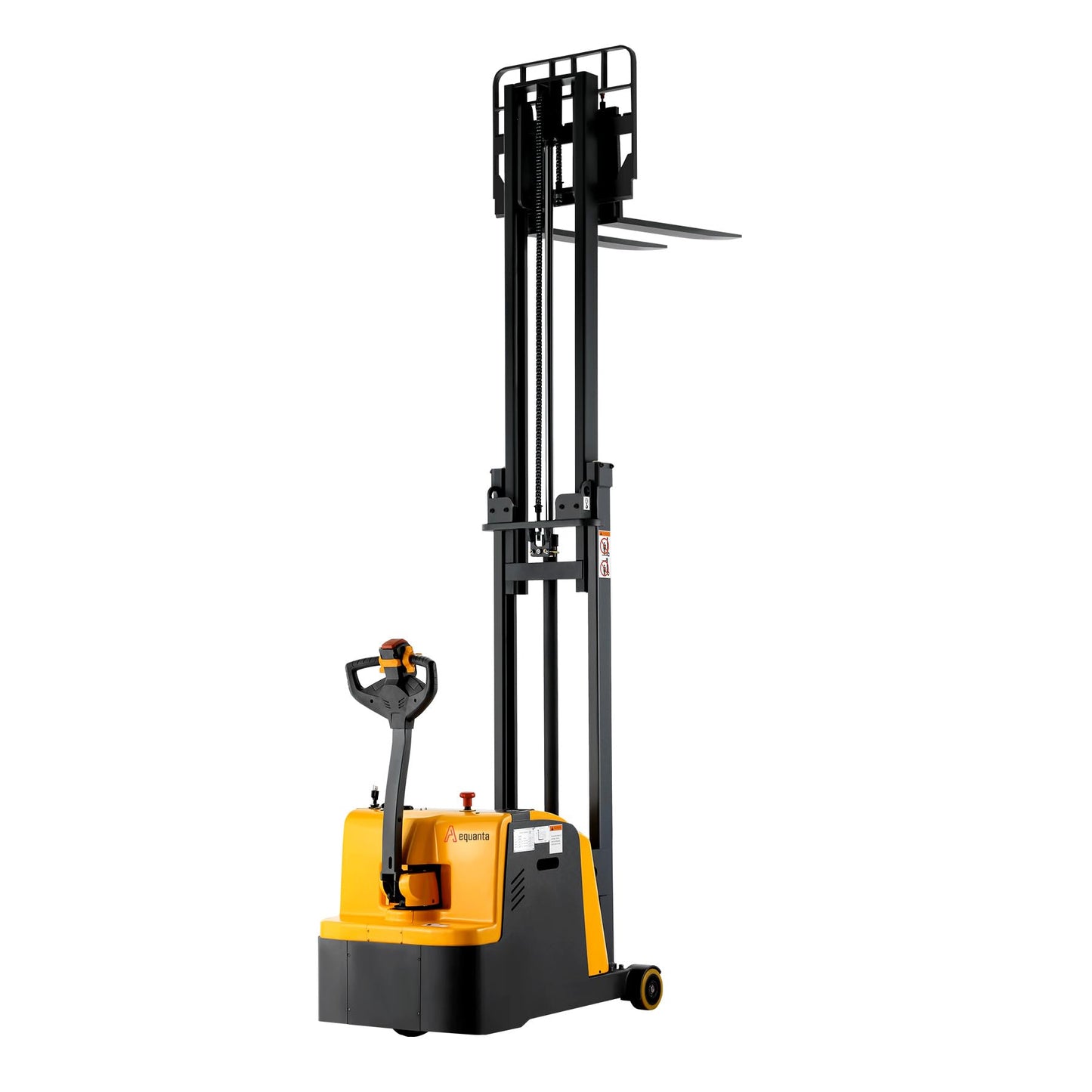 Aequanta Counterbalanced Electric Stacker 1200lbs Capacity 118" Lifting Height Full Electric Forklift with Straddle Legs