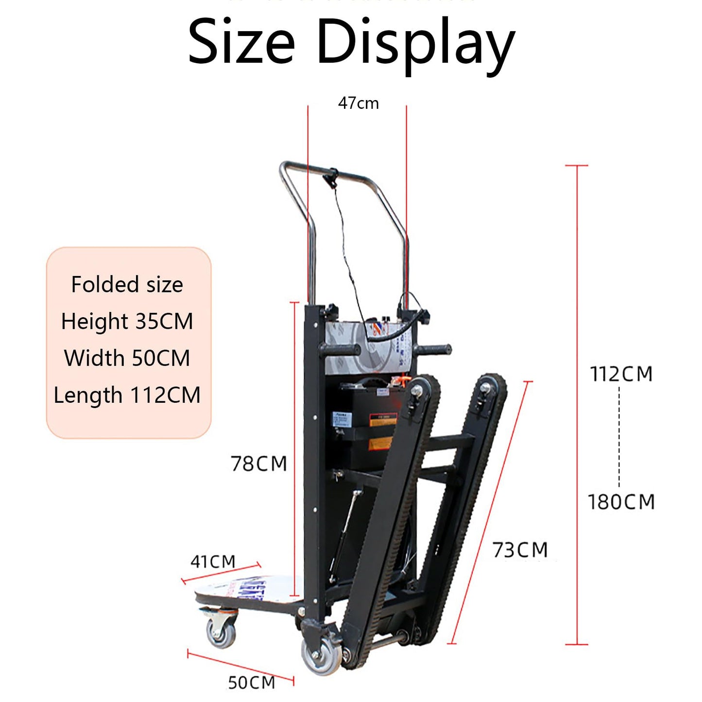 Beachtiful Electric Stair Climbing Hand Trucks 2980W Powered Electric Stair Dolly Moving Heavy Objects Up and Down Stairs Effortless 500kg Capacity Heavy Duty Stair Climber