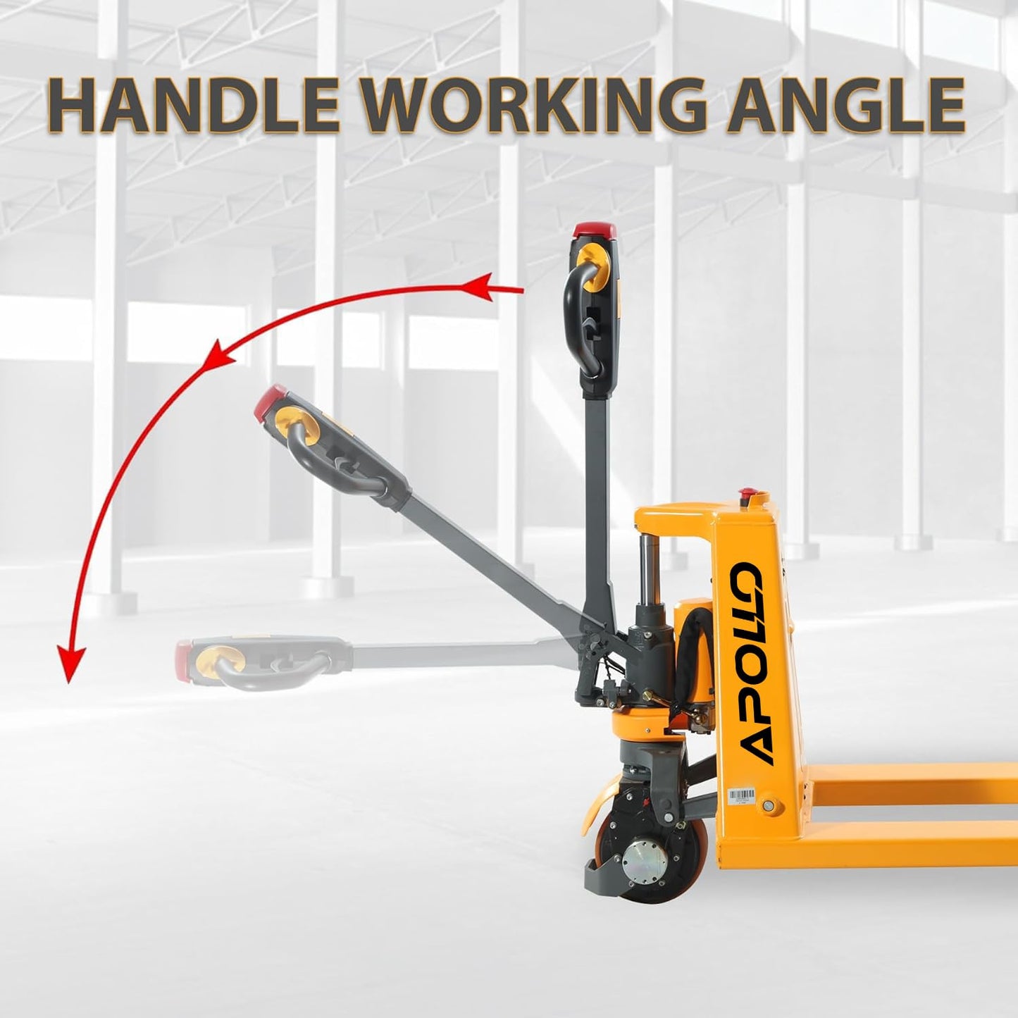 APOLLOLIFT Electric Pallet Jack Truck, 3300Lbs Capacity Powered Pallet Truck 48" x 27" Forks, Lithium Battery Pallet Lift with Multi-Function Handle 2PC