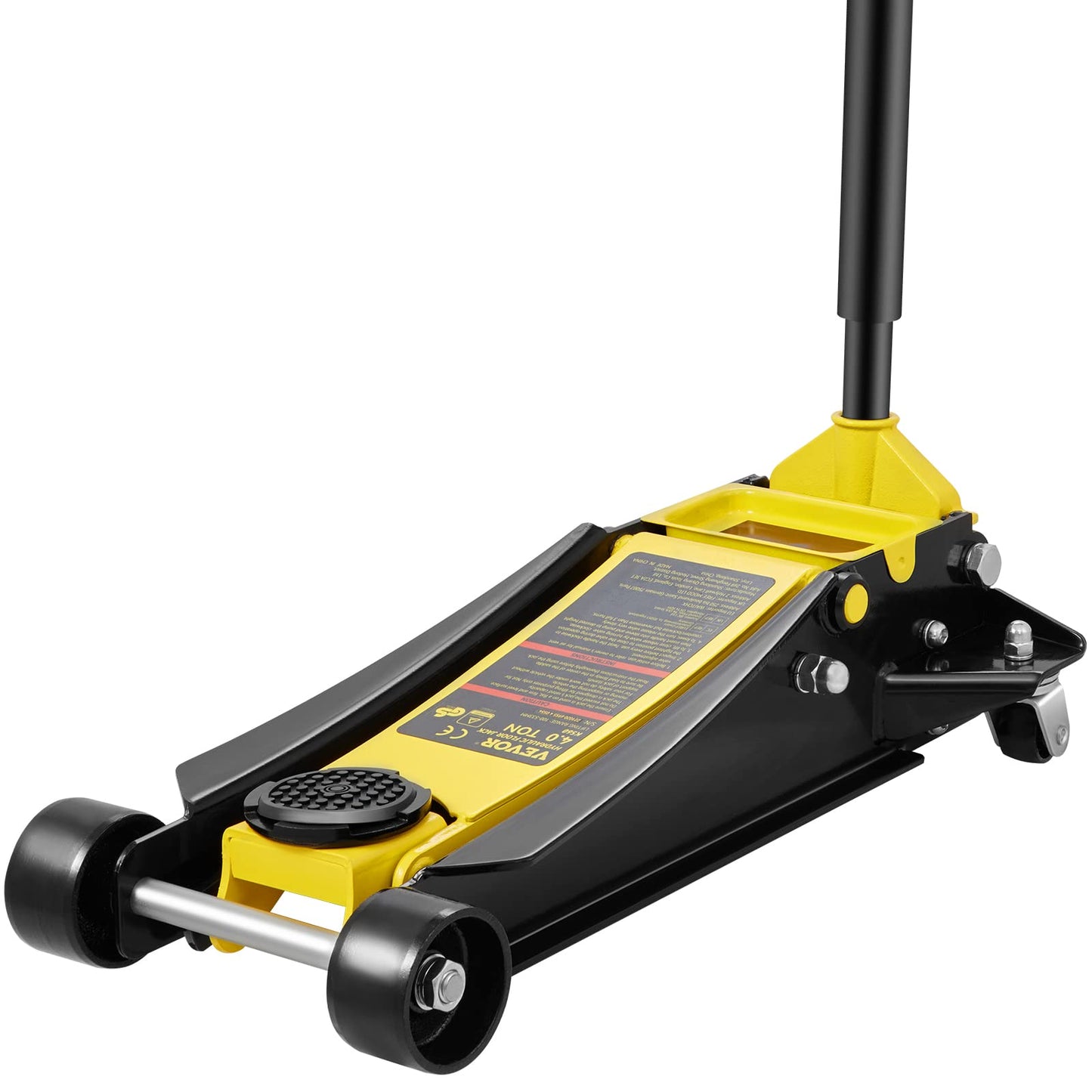 VEVOR 4 Ton Low Profile, Heavy-Duty Steel Racing Floor Jack with Dual Pistons Quick Lift Pump, Lifting Range 3.94"-20.98"