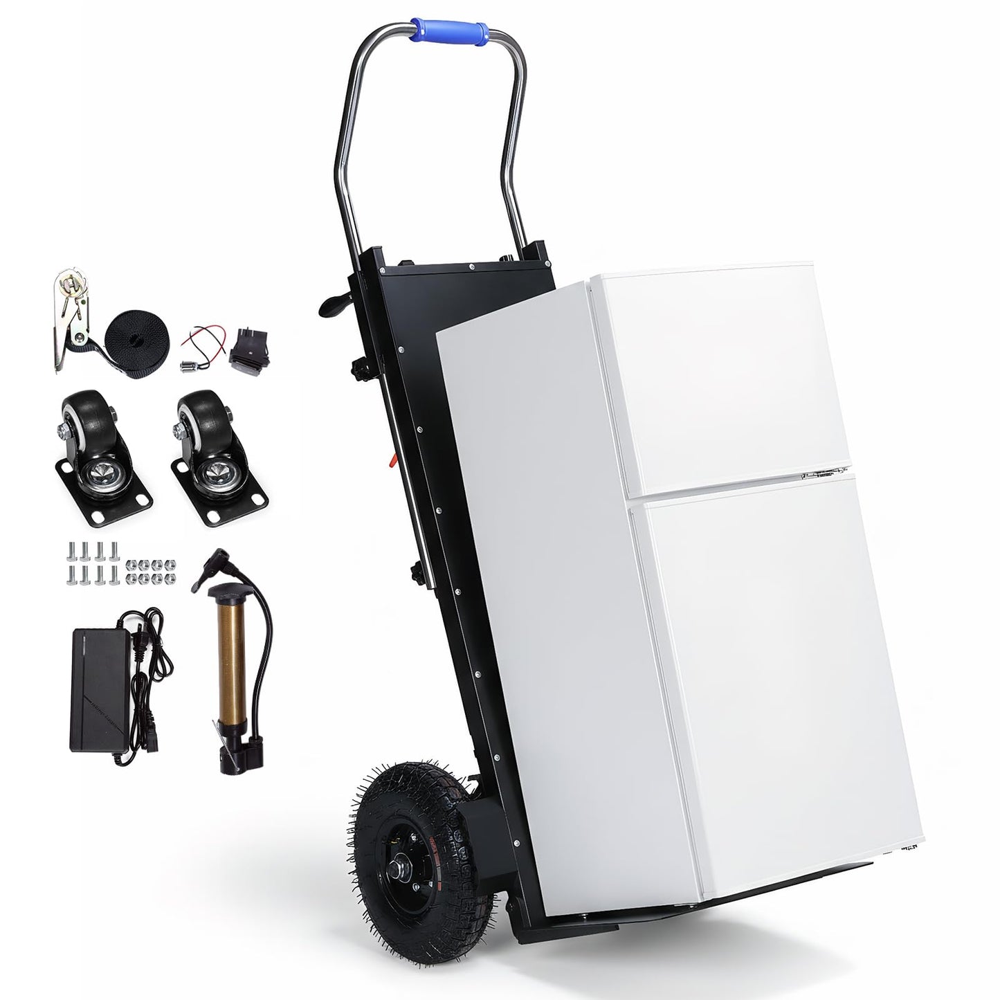 Generic Electric Stair Climbing Hand Trucks 1500W Powered Stair Climber Dolly Cart 880lbs Load Capacity with Rope for Warehouse Logistics Moving Furniture