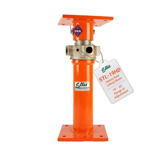 ELLIS Heavy-Duty Adjustable Steel Shore – Structural Support for Floor Leveling, Beams, and Concrete Reinforcement – 48,000 lb Safe Load Capacity – 19"-32" Adjustment