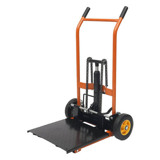 GUIAFUHYE Manual Forklift Pallet Stacker,Hydraulic Material Lift Pallet Truck 577 lbs Manual Winch Stacker 36" Max Lift Height, Lift Table Cart (36 in,577 lbs)