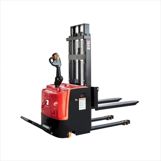 1.5–2 Ton Full Electric Pallet Stacker, Walk-Behind Lift Truck for Warehouse Material Handling