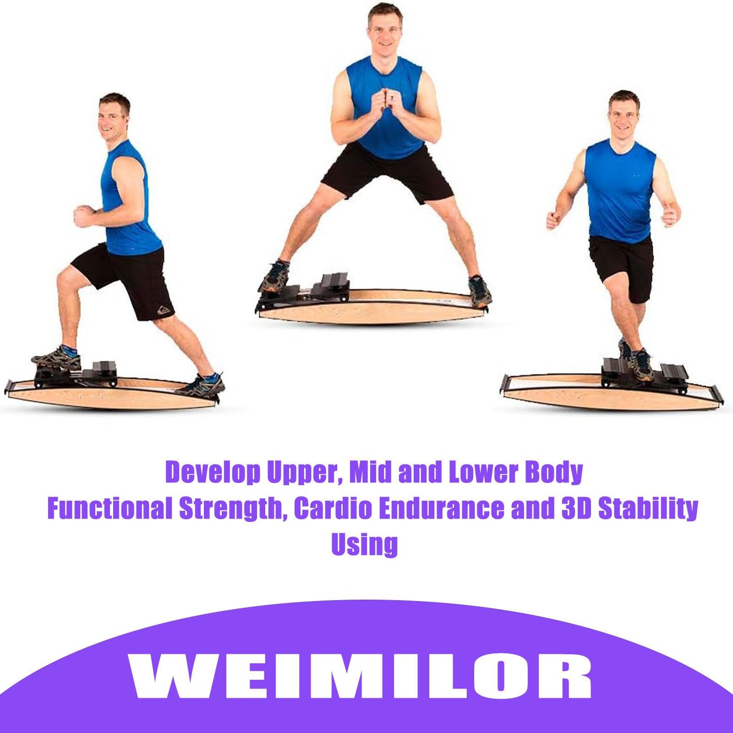 3D Cross Trainer Ski Exercise Machine, Indoor Ski Cross Trainer Machine, Strength and Balance Training Tool - Authentic Skiing Experience Anytime
