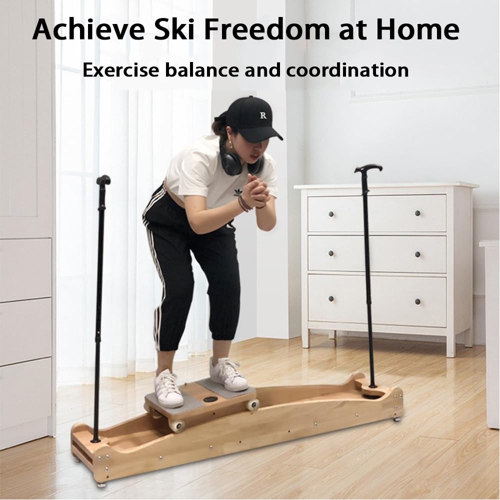 JTYMZYY Ski Simulator Machine,Ski Machine, Indoor Ski Simulator Balance and Coordination Training Machine for Body Sculpting Butt Machines Body Machines Balance Trainers