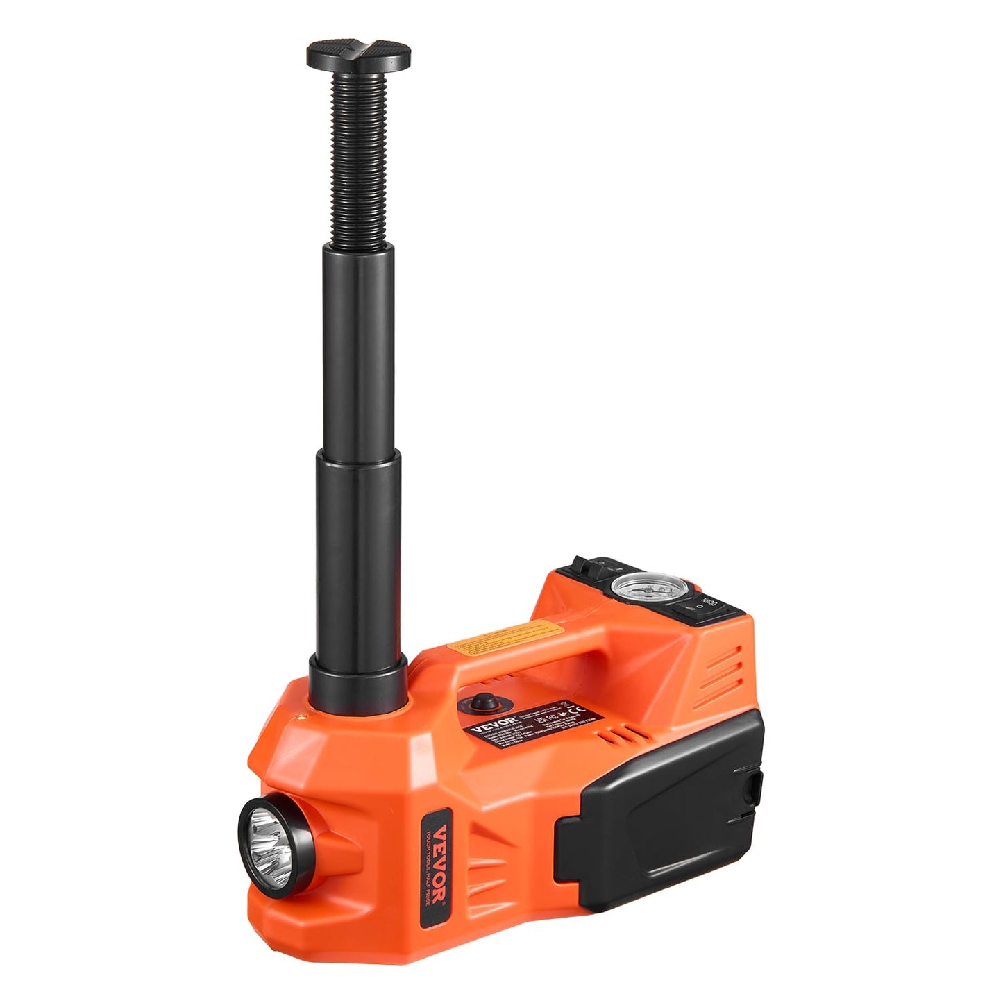 VEVOR Electric Car Jack, 5 Tons /11000 lbs Electric Jack with Built-in Inflator, 12V Adjustable Tire Change Replacement with Secure Hammer & LED Light, Portable Jack kit for Sedan, SUV, Truck