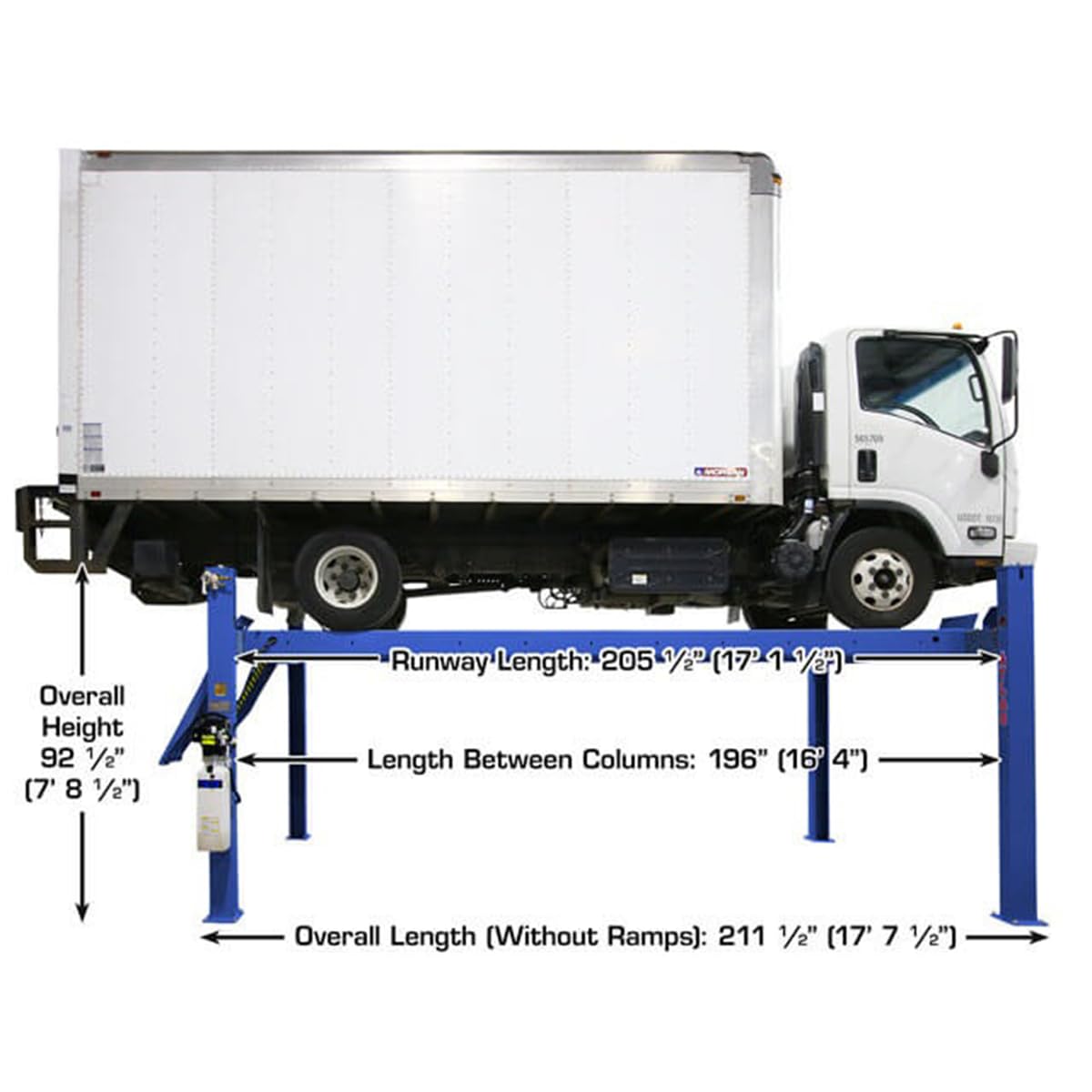 Atlas® Apex 14 ALI Certified Commercial Grade 14,000 Lb. Capacity 4 Post Car Lift