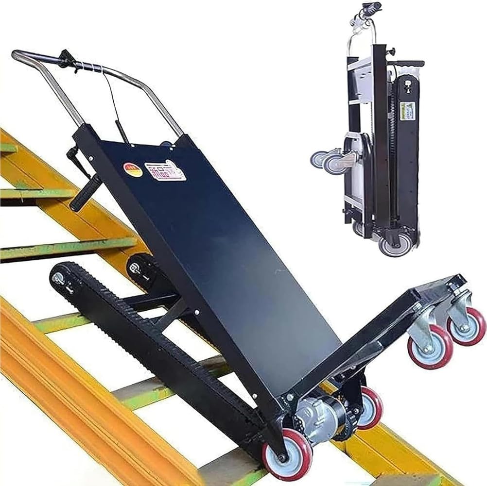 Electric Stair Climber Heavy Object Sack Truck Removable Battery Load Capacity for Straight Curved Stairs Effortless Heavy Load Transport Electric Stair Climbing (K)