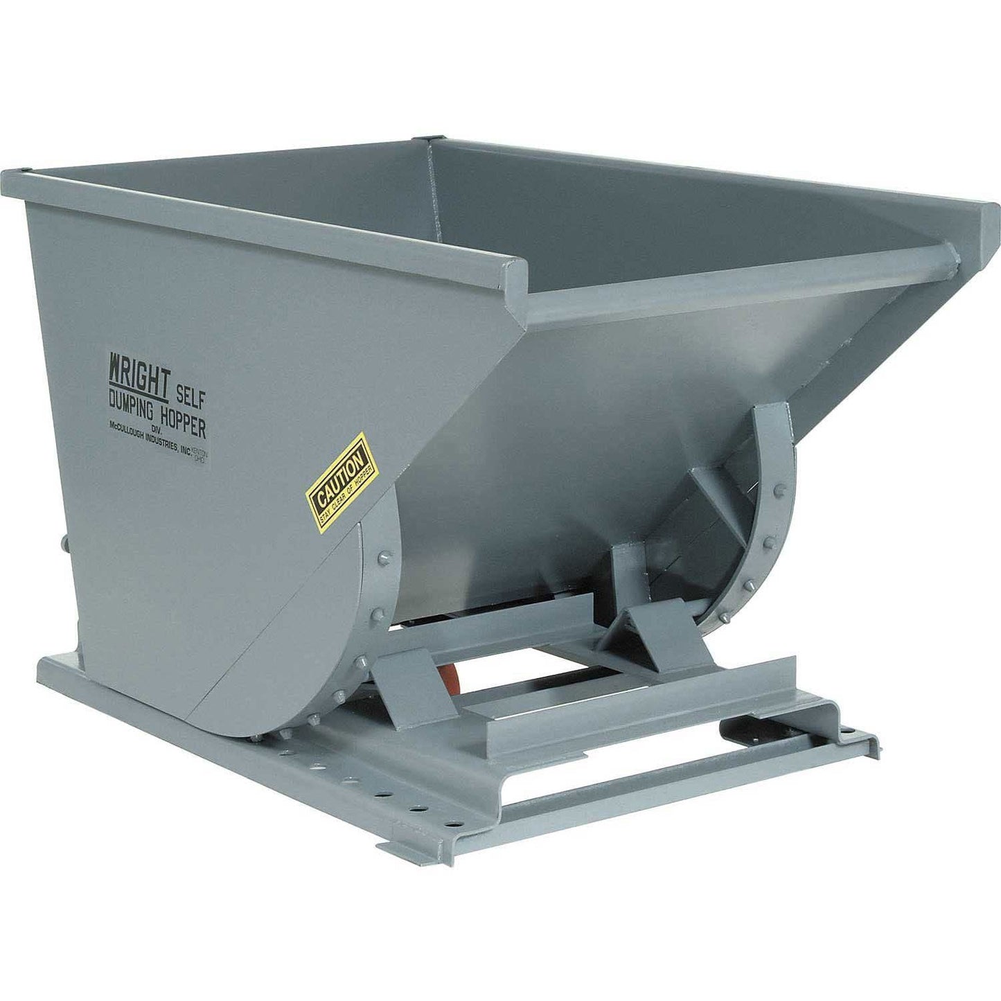 Heavy-Duty Self-Dumping Hoppers - 3/4 Cu Yd - Gray