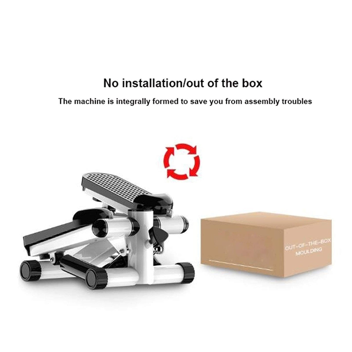 ZHCWEP Mini-Stepper Swing Stepper Multifunctional Stepper Small Step Machine Home Mute Twist Stair Stepper Fitness Equipment for Men and Women with Resistance Bands Efficency