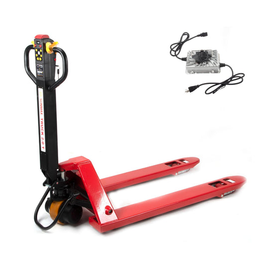 Electric Pallet Truck, 4,400 lb Capacity, Lithium Battery Walk-Behind Pallet Jack for Warehouses, Factories & Loading Docks, Electric Brake
