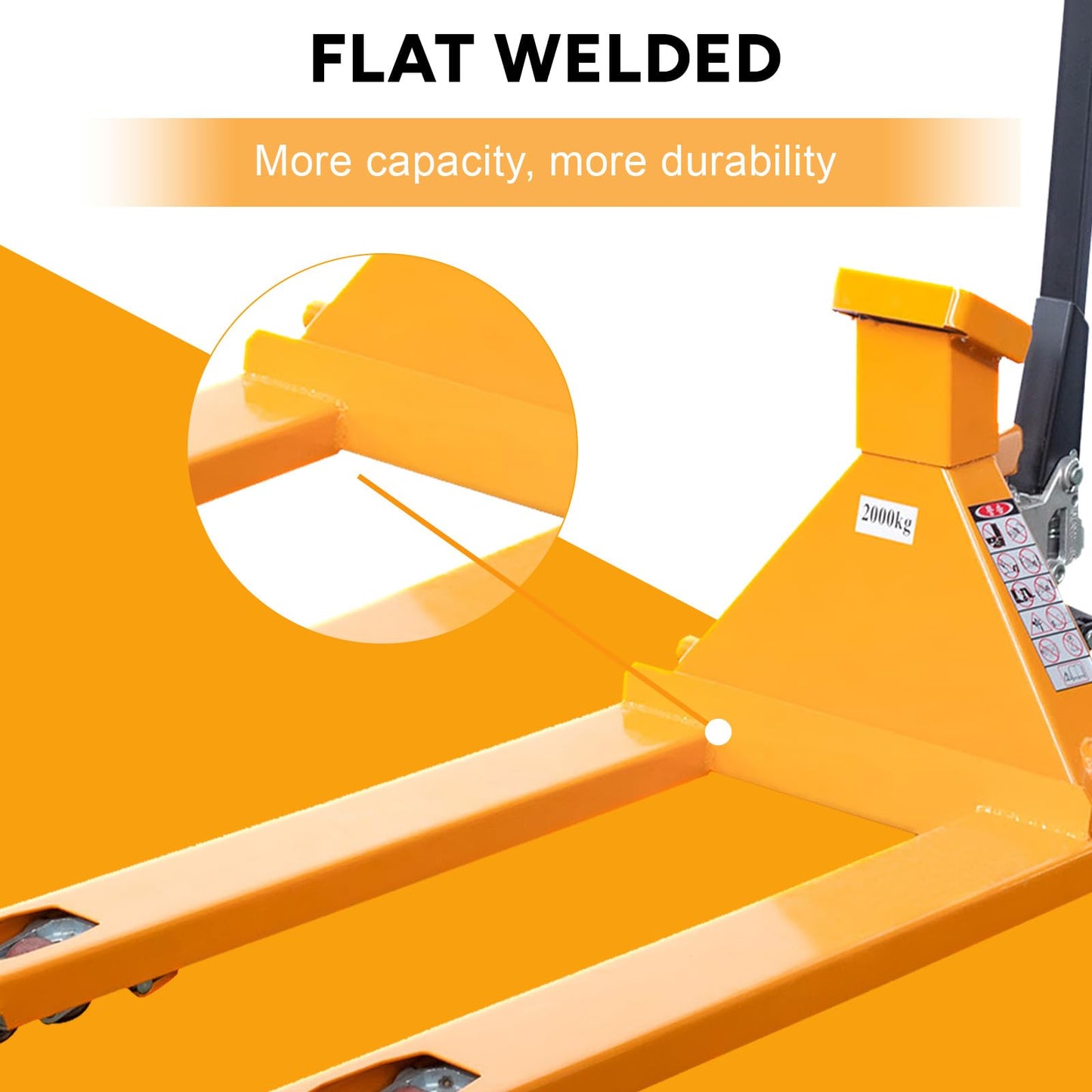 Kaixun Pallet Jack Scale, 6600lbs Capacity, 45" x 27" Forks, LCD Display, Lb/Kg Switchable Hand Pallet Truck With Electronic Scale, PU wheels, 0.1% Accurate, High Capacity for Warehouse and Industrial