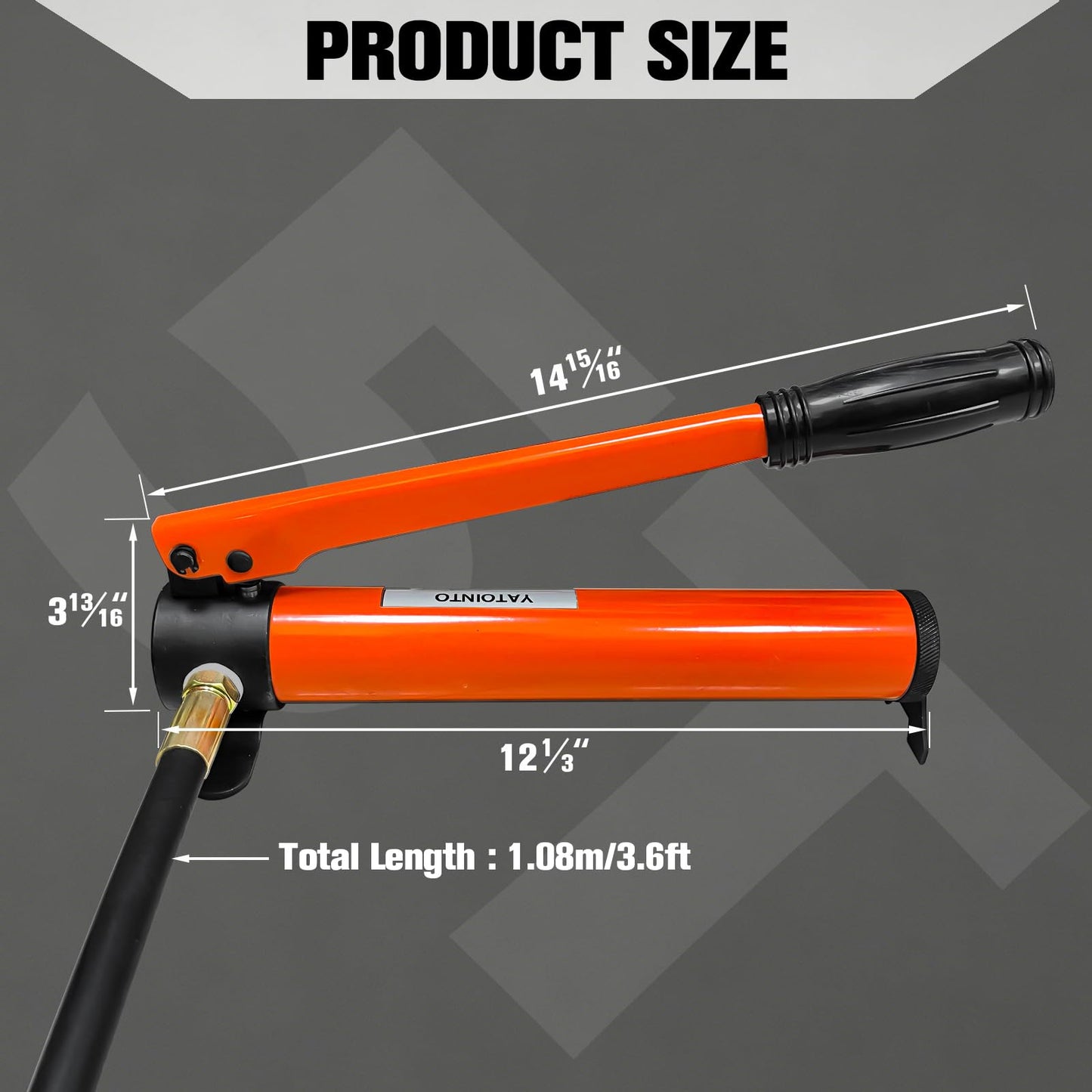 YATOINTO 5 Ton Low Profile Hydraulic Cylinder Jack Porta Power Ram 0.24" Stroke Hydraulic Jack for Short Distance Lifting & Leveling