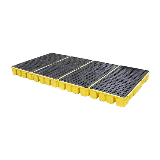ENPAC 8 Drum Modular Spill Pallet Platform with Forklift Pockets, 96"x49"x6.5", 4000 lbs. Load Capacity Containment, 102-Gallon, Forkliftable, EPA/OSHA Compliant, Made in USA