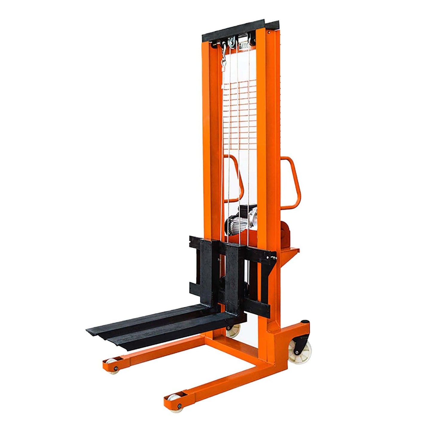 Electric Pallet Stacker,Electric Forklift,Material Hoist,with Adjustable Forks,for Open Bottom Pallets,Capable of Boarding Trucks Pallet(Lifting 6.56FT/3306lbs)