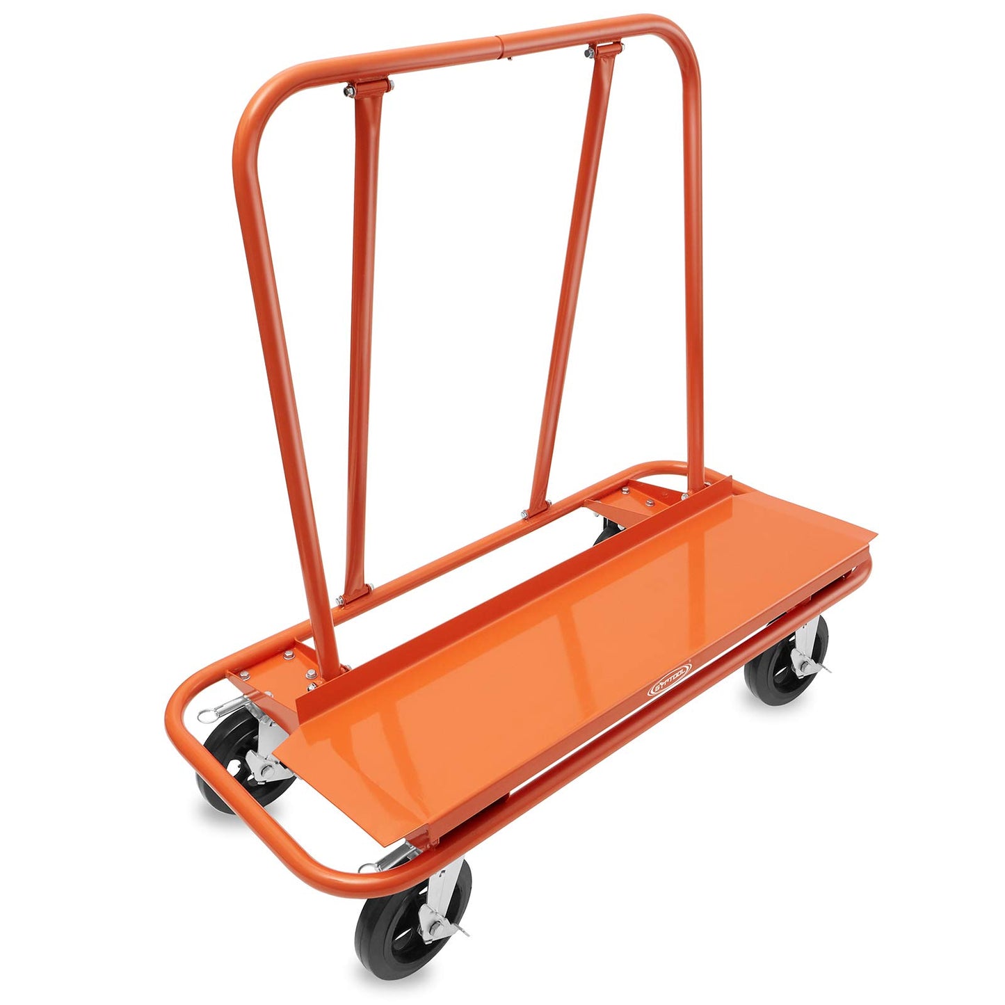 GypTool Heavy Duty Drywall Sheet Cart & Panel Dolly with 4 Swivel Wheels - Orange