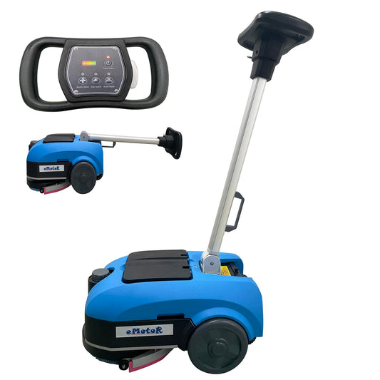TORDXICS Portable Floor Scrubber Machine，Bidirectional 180 Degree Rotation Brush(Push Forward/Backward) ， Powerful 200W Motor ，for Large Areas Cleaning Works,Hotels,Office