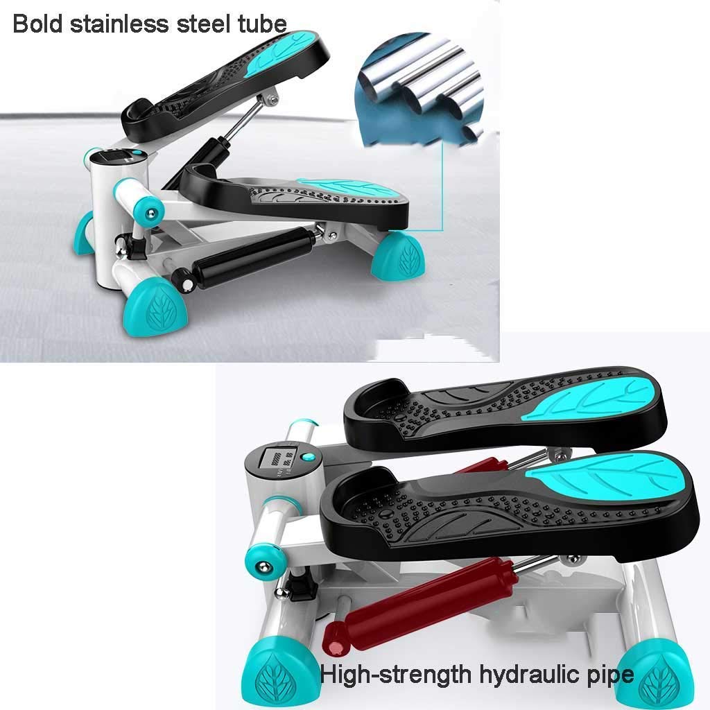 Stepper,Mini Desk Elliptical Massage Exercise Stair Machine Fitness Large Non-Slip Pedals and Display for Home Gym Use (A)