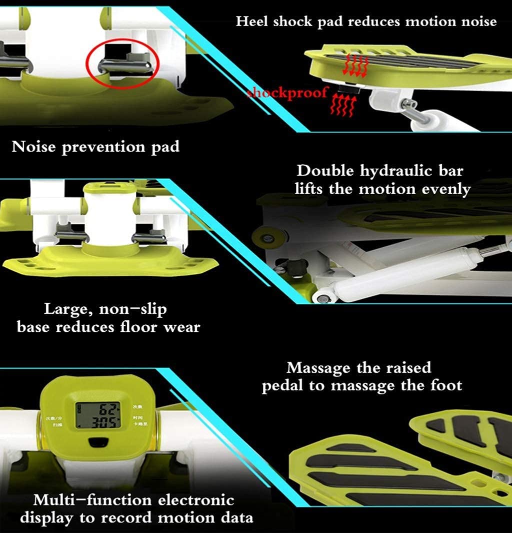 RWGOVLU Mini Stepper Exercise Stepper Machine Legs Arms Thigh Toner Toning Machine Workout Training Fitness Stair Steps New