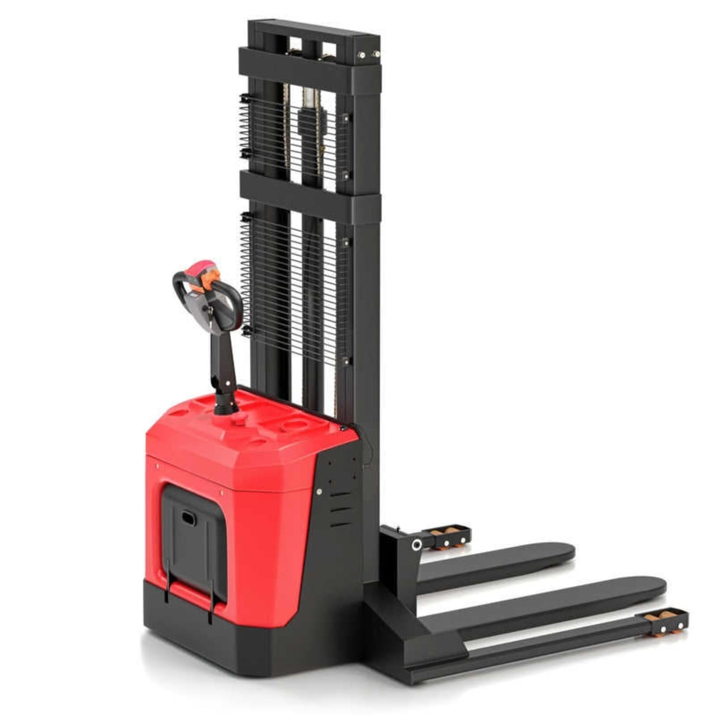 Electric Pallet Stacker Lift Truck, Battery Powered Forklift Stacker Equipment, Walk Behind Hydraulic Stacking Machine, Warehouse Material Handling System, Pallet Lifting Equipment