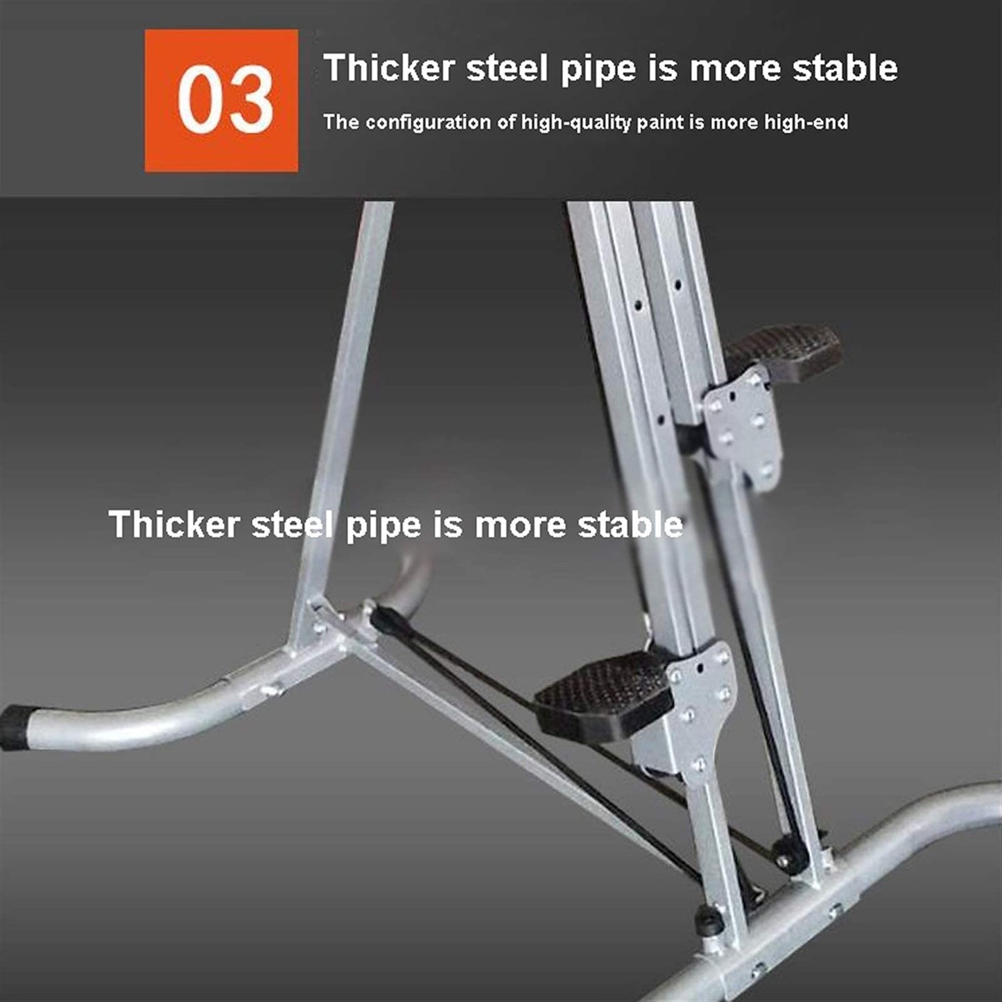 ZHCWEP Adjustable Vertical Climber Foldable Stepper Climber Machine Sports Training Vertical Mountaineer for Home Workout Fitness Stair Climber