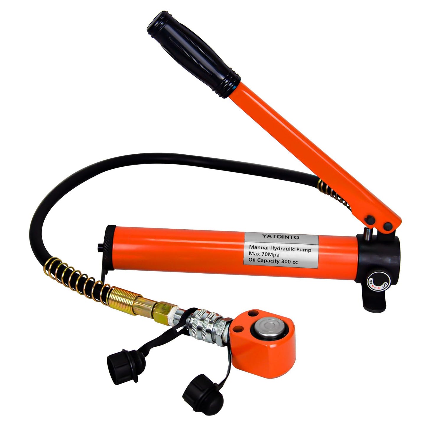 YATOINTO 5 Ton Low Profile Hydraulic Cylinder Jack Porta Power Ram 0.24" Stroke Hydraulic Jack for Short Distance Lifting & Leveling
