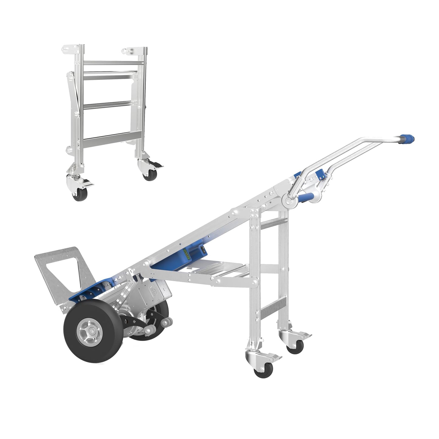 550LBS Electric Stair Climbing Hand Truck Dolly with Auto-Edge Brakes and Ground Support Device (ZW7250GC Bundle)