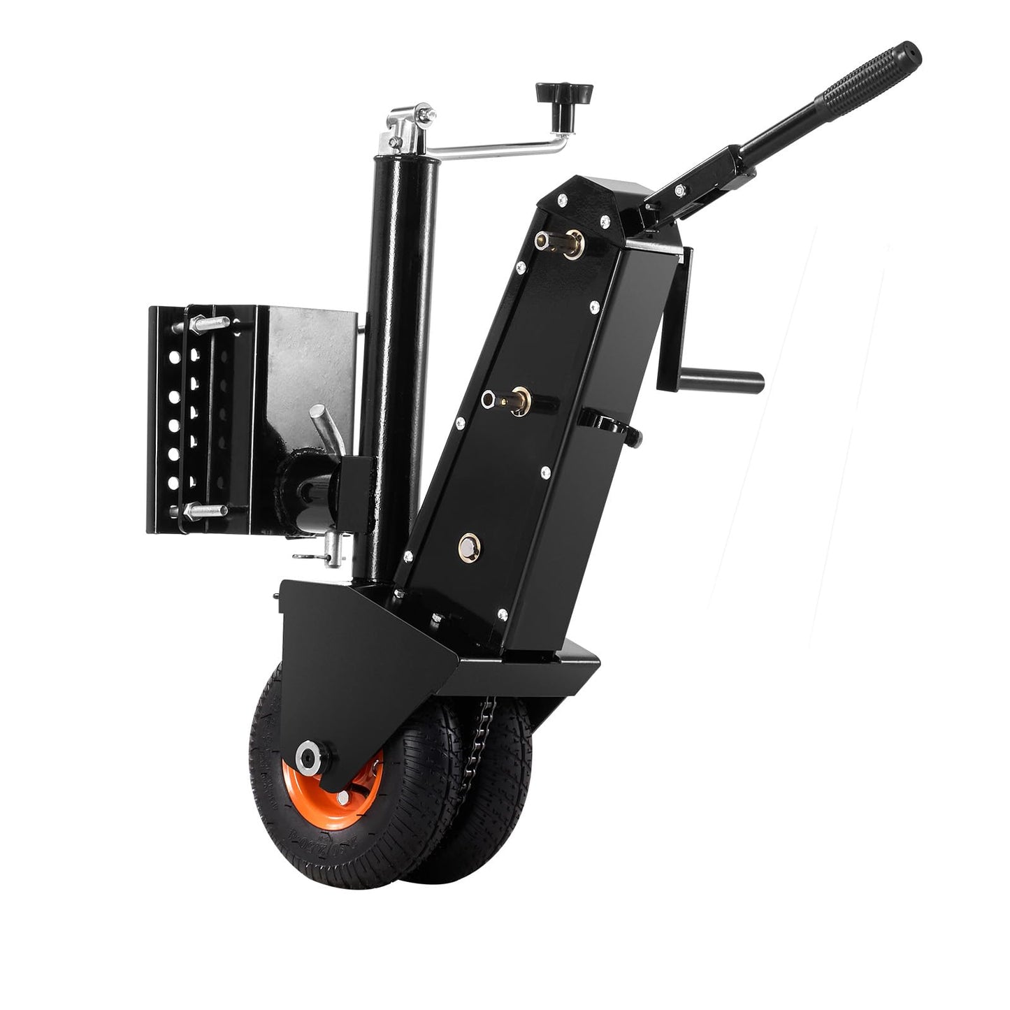 VEVOR Trailer Dolly, 500lbs Tongue Weight Capacity, 13 inch-23.2 inch Height Adjustable Trailer Mover Dolly, 9-inch Pneumatic Rubber Tire, Manual or Electric Wrench Drive, for Moving RV Trailer