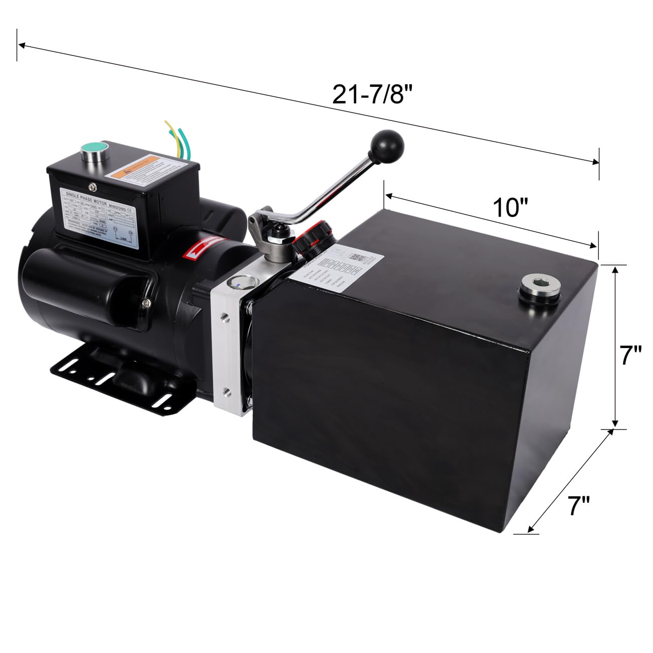 Heavy-Duty Hydraulic Power Unit for Car Lifts, AC 220V Single Phase, Replacement Pump for 2-Post & 4-Post Lifts, Auto Shop Equipment (Black, 6 Quart)