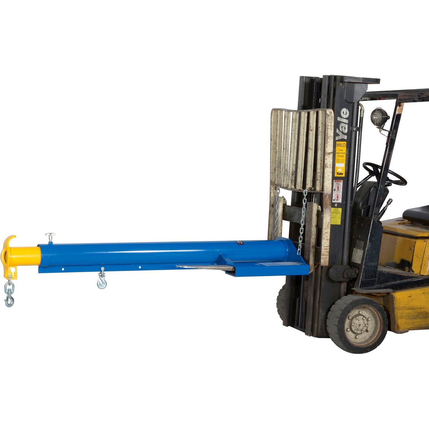 Global Industrial Forklift Telescoping Jib Boom Crane, Adjustable 86-1/4" to 153-3/4" Length Range, 4000 Lb. Capacity, Moves Heavy, Awkward or Long Loads