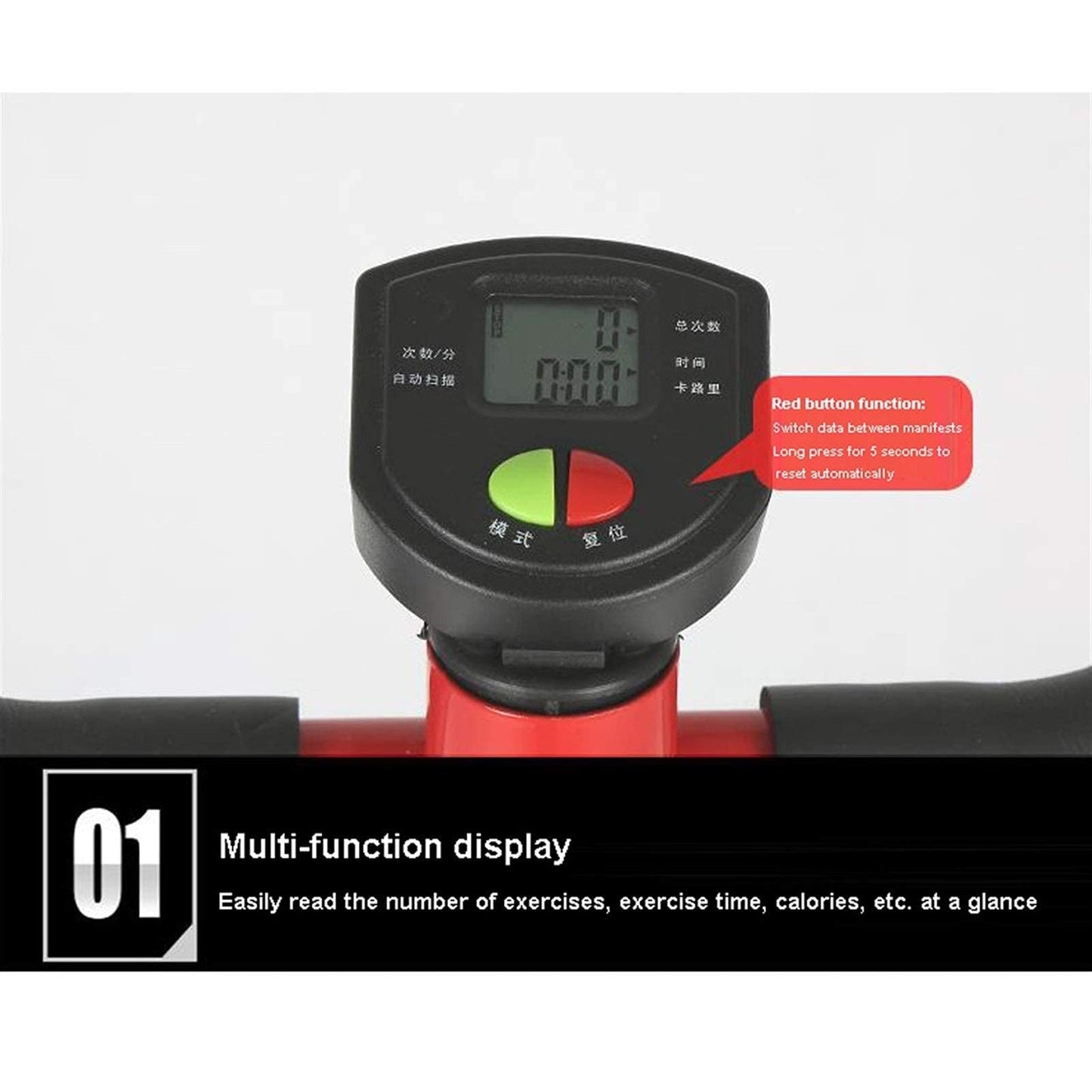 Mini-Stepper Swing Stepper Adjustable Stepper Aerobic Twist Stair Stepper Exercise Fitness Workout Machine with LCD Screen and Safety Handlebars