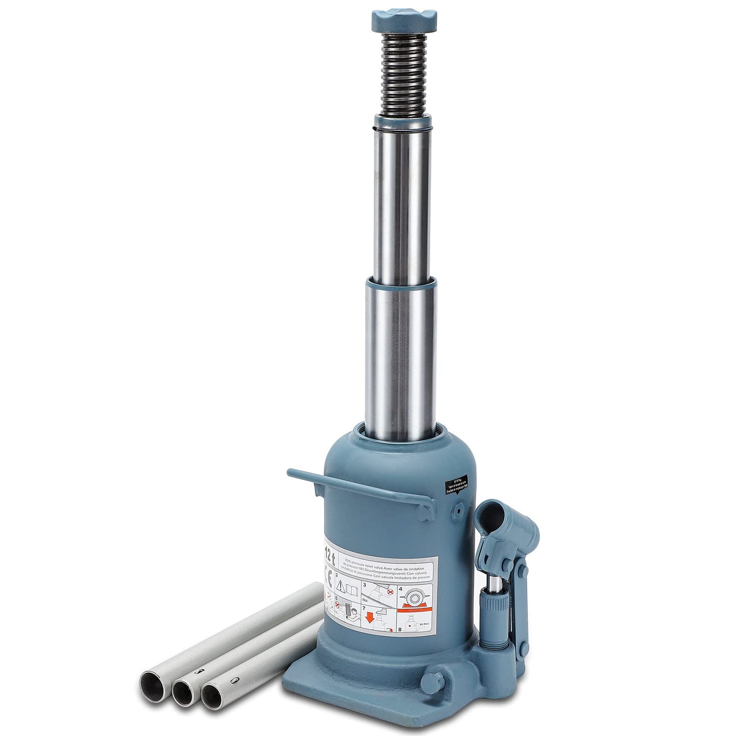 BAOSHISHAN Double Ram Bottle Jack Hydraulic Welded Jack Truck Jack 12 Ton (High Lift)