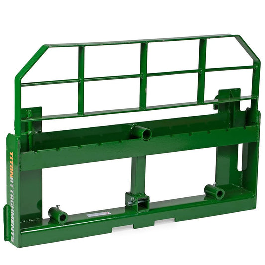 Titan Attachments Pro Series Pallet Fork Frame, Hook and Pin Mounting Style, Rated 6000 LB, Fits Class II Pallet Fork Blades, C2 Hay Spear, & Stabilizer Spears, 2" Receiver Hitch