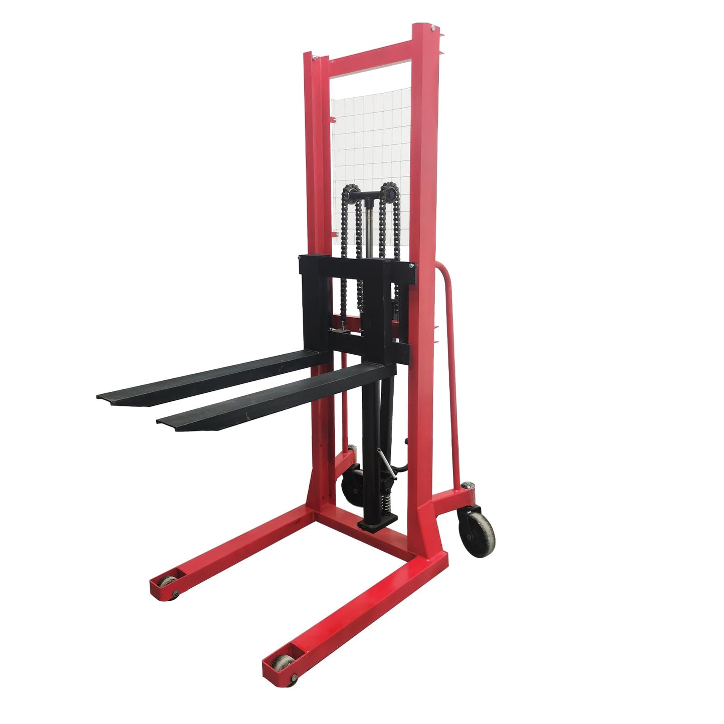 Banfluxion Manual Hydraulic Pallet Stacker Truck 2200 lbs Load Capacity 63" Lift Height Professional Mannual Forklift Forklift Pallet Truck Dolly for Open-Bottom Block Pallets