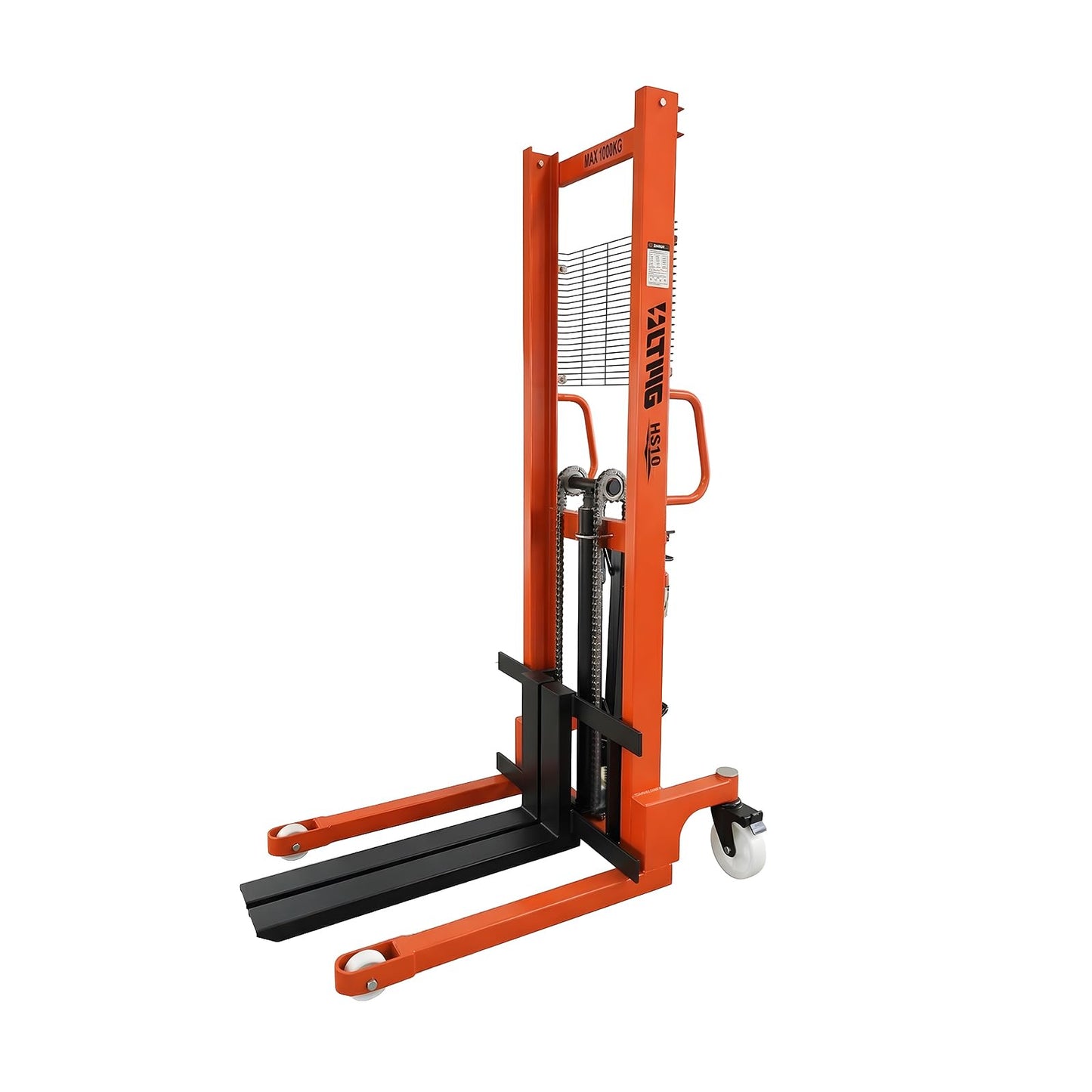 LTMG Manual Stacker Hand Pallet Forklift 2200 lbs Capacity Hydraulic Material Lift 62.99" Lift Height Multifunctional Pallet Truck Manual with Adjustable Forks