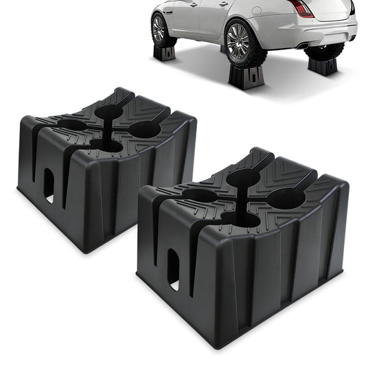 ROBLOCK 8" Car Lift Wheel Cradle for Vehicle Maintenance, Storage, Display, All-Around Wheel Cradles with Anti-Slip Texture for Garage, Car Show, Solid Support, Stackable Storage, Lightweight, 2 Pack