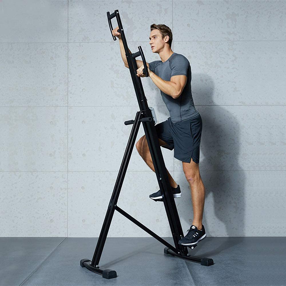 ZHCWEP Vertical Climber Exercise Machine,Folding Mountain Climber Stair Stepper Exercise Equipment Cardio for Maximum Calorie Burn Workout Fitness Gym