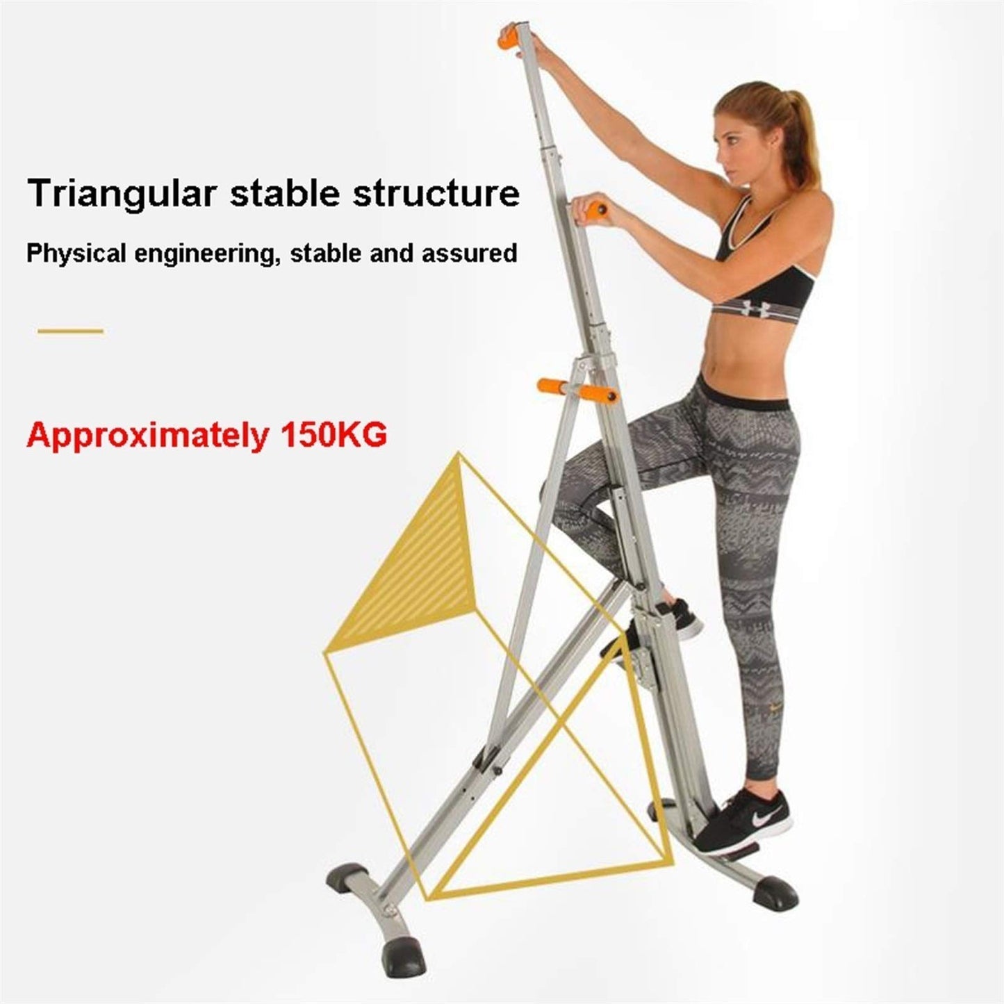 Multifunctional Vertical Climber Machine Folding Exercise Cardio Workout Machine Stair Stepper Multi-Part Combined Exerc